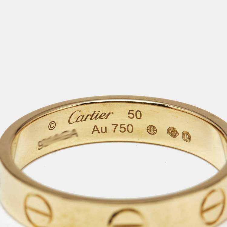Cartier Love 18k Yellow Gold Ring Size 50