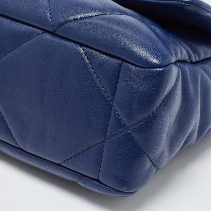 Chanel Blue Quilted Leather Medium 19