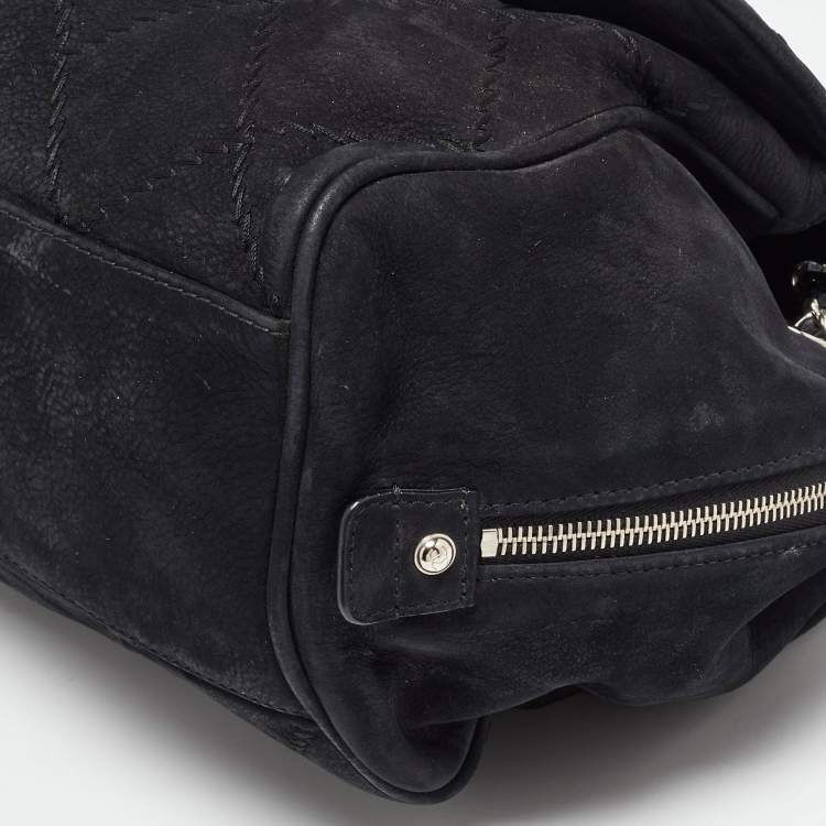 Chanel Black Nubuck Leather Darjeeling Flap Bag – Fair Condition