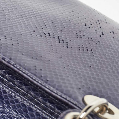 Lady Dior Large Python Bag Navy