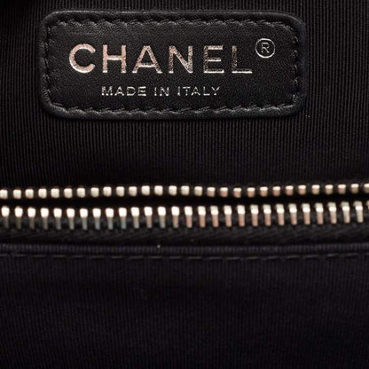 Chanel Black Quilted Patent Leather Large Shopper Tote