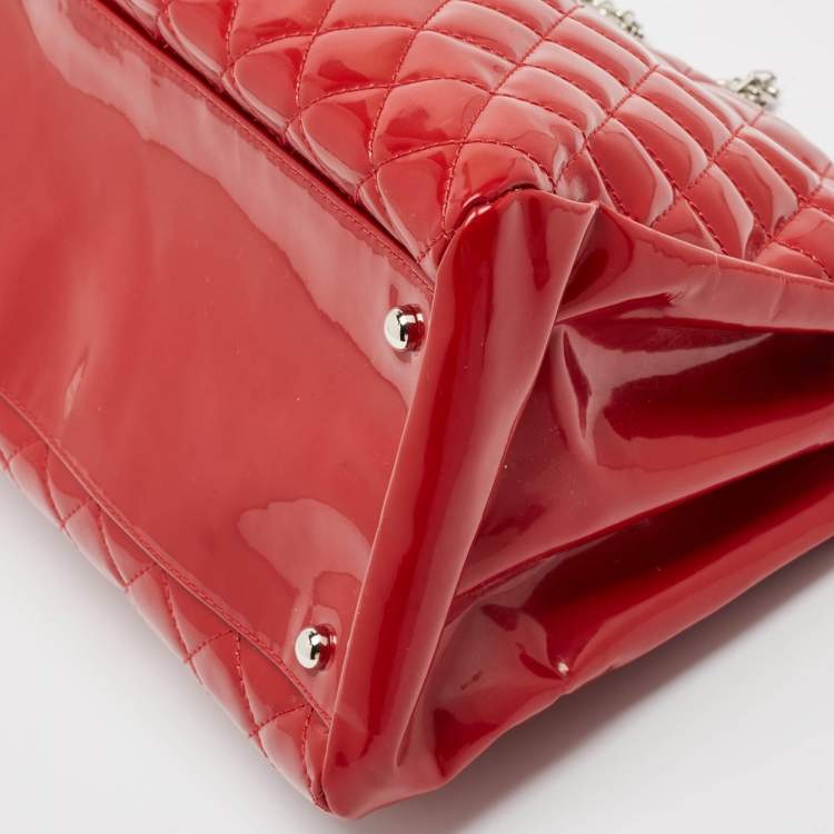 Chanel Red Patent Leather Large Just Mademoiselle Bag