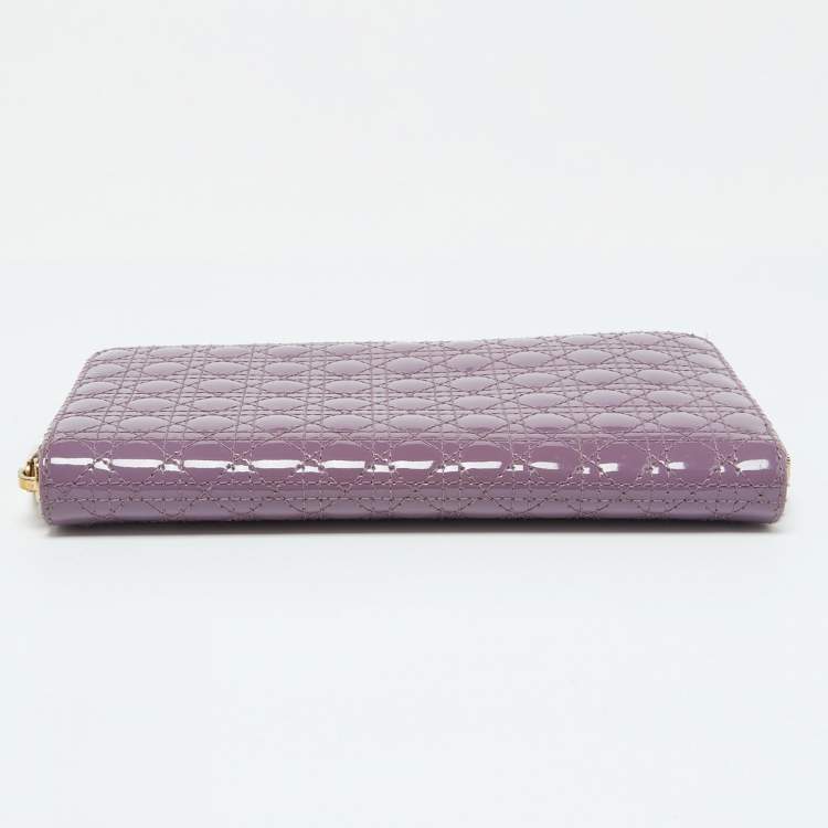 Dior Purple Lady Dior Zip Wallet