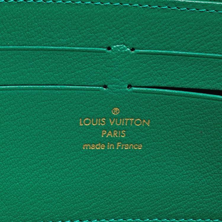 Louis Vuitton Green Alligator Leather Zippy Wallet