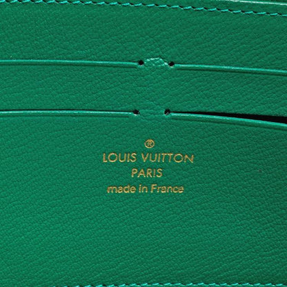 Louis Vuitton Green Alligator Leather Zippy Wallet