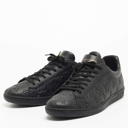Louis Vuitton Black Leather Luxembourg Sneakers Size 45