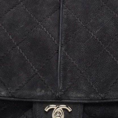 Chanel Black Nubuck Leather Darjeeling Flap Bag – Fair Condition