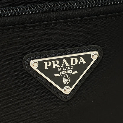 Prada Black Re-Nylon & Saffiano Leather Belt Bag