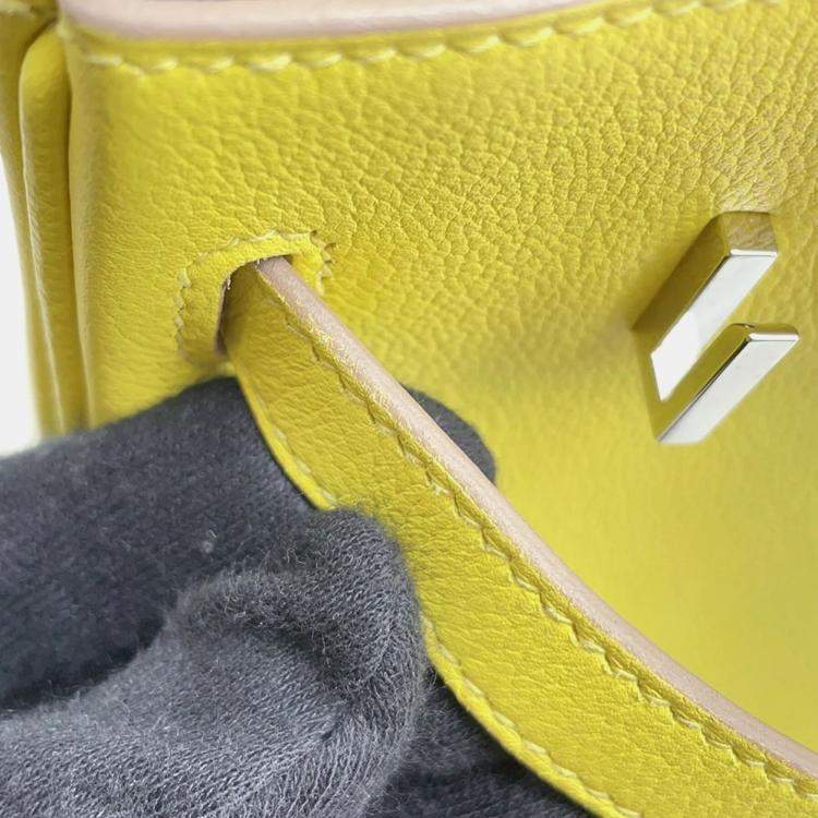 Hermès Birkin 25 Verso Lime & Blue Novillo Leather Tote Bag