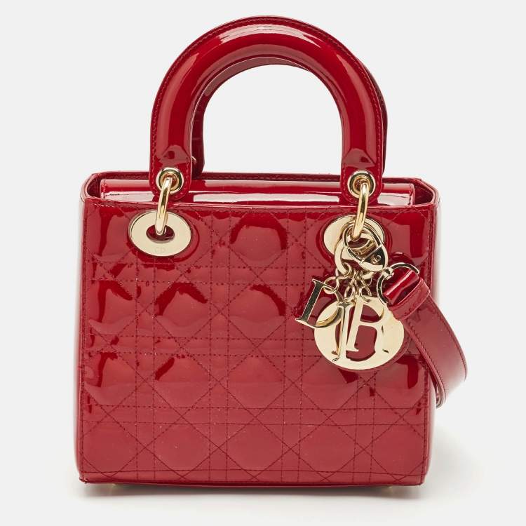 Dior Small Lady Dior Tote in Red