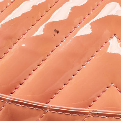 Chanel Pink Chevron Patent Leather Jumbo Flap Bag