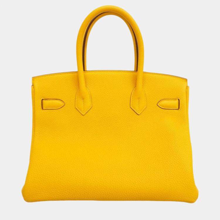 Hermès Birkin 30 Yellow Togo Leather