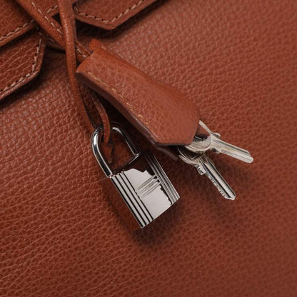 Hermès Noisette Evercolor Leather Palladium Hardware Birkin 30 Bag