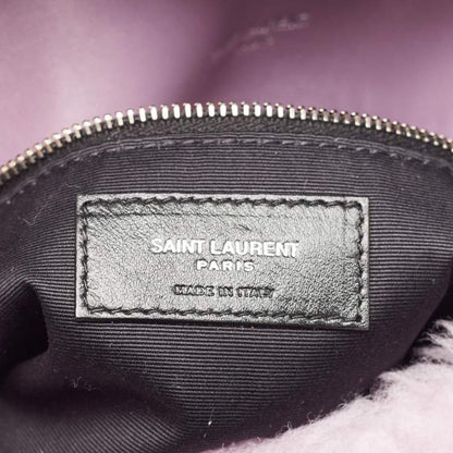 Saint Laurent Loulou Medium Shoulder Bag in Lilac Shearling