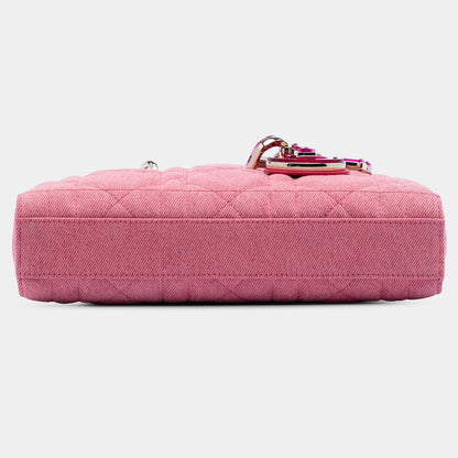 Dior Pink Medium Denim Macrocannage Lady D Joy