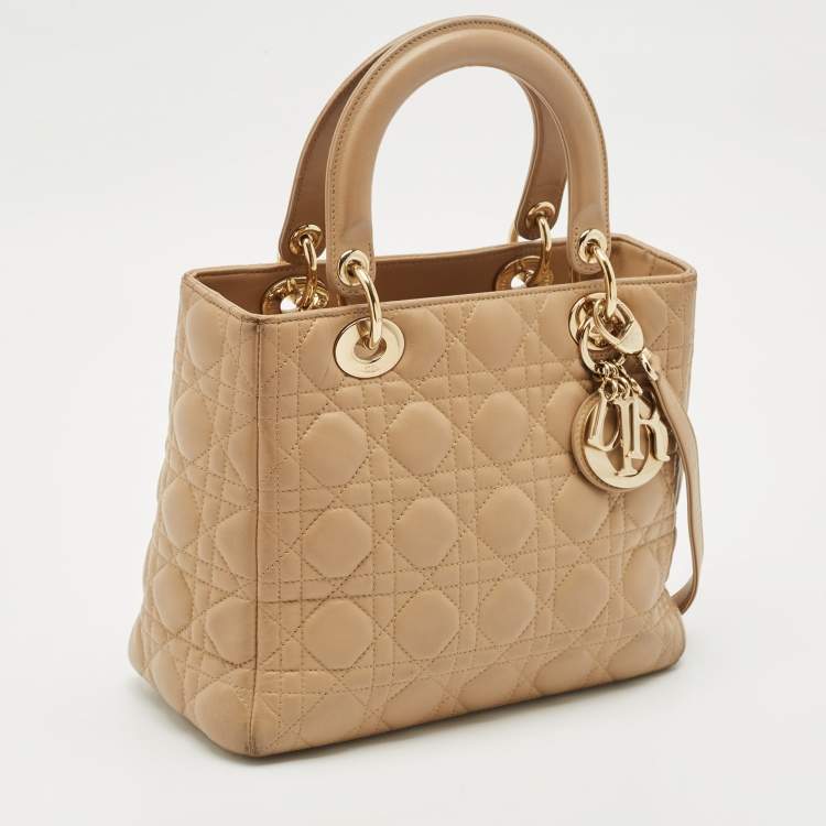 Dior Medium Lady Dior Tote – Beige Cannage Leather