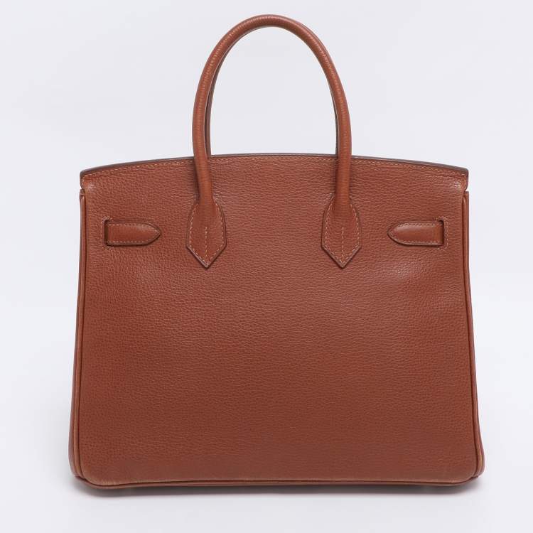 Hermès Noisette Evercolor Leather Palladium Hardware Birkin 30 Bag