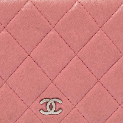 Chanel Pink Quilted Leather L Yen Wallet – Classic Long Bifold