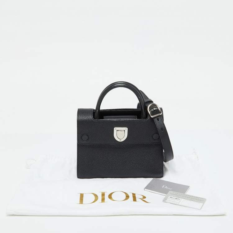 Dior Black Grained Leather Mini Diorever