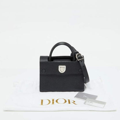 Dior Black Grained Leather Mini Diorever