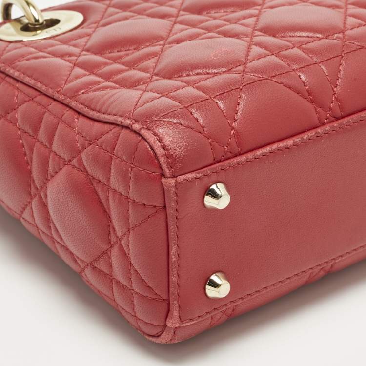 Dior Mini Lady Dior Tote in Red