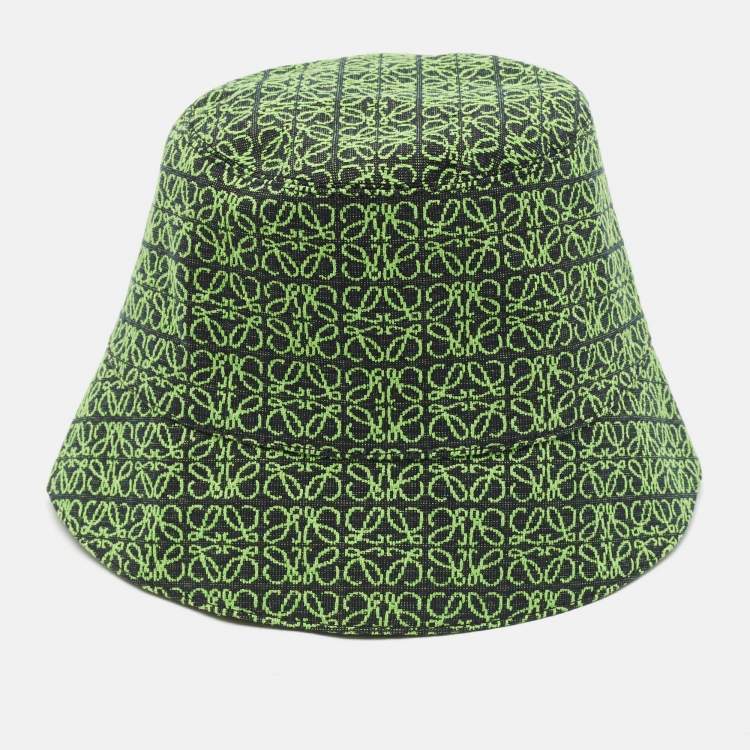Loewe Green Anagram Jacquard Bucket Hat
