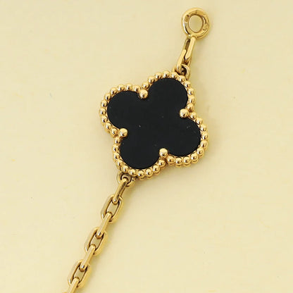 Van Cleef and Arpels 18K Yellow Gold Motifs Bracelet