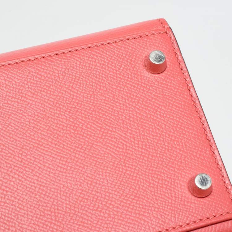 Hermès Rose Jaipur Epsom Leather Palladium Finish Kelly Sellier 28 Bag