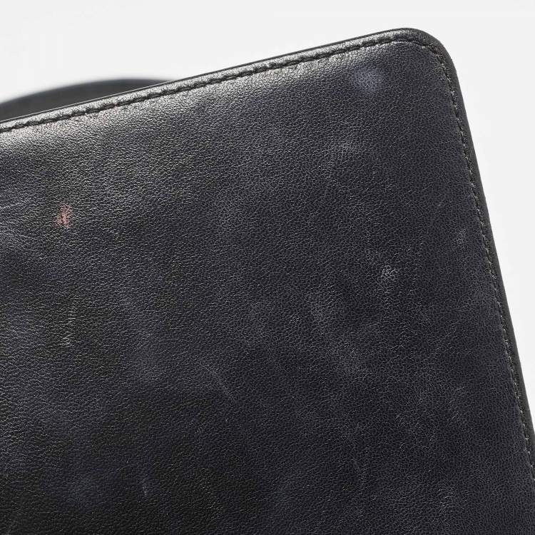 Chanel Black/Silver Chevron Patent Leather Medium Boy Flap Bag