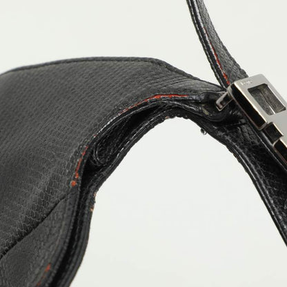 Gucci Black Karung Leather Shoulder Bag