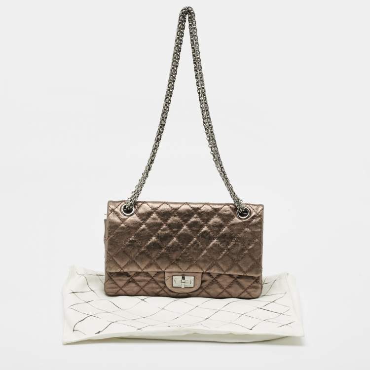 Chanel Metallic Aged Leather Reissue 2.55 Classic 225