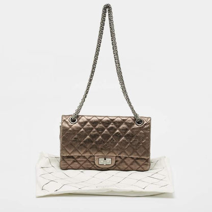 Chanel Metallic Aged Leather Reissue 2.55 Classic 225