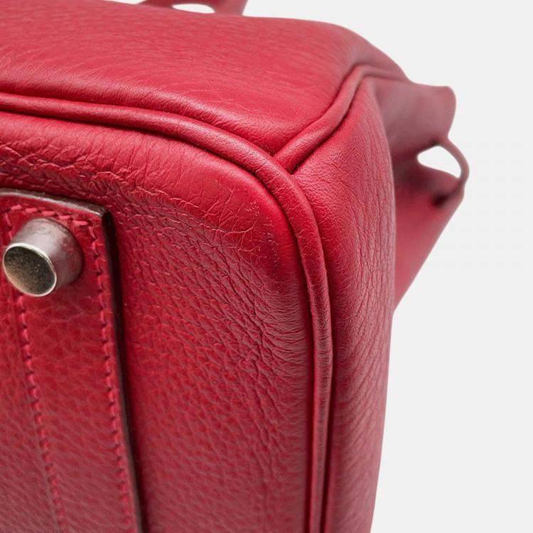 Hermès Birkin 35 Rouge Casaque Taurillon Clémence Bag