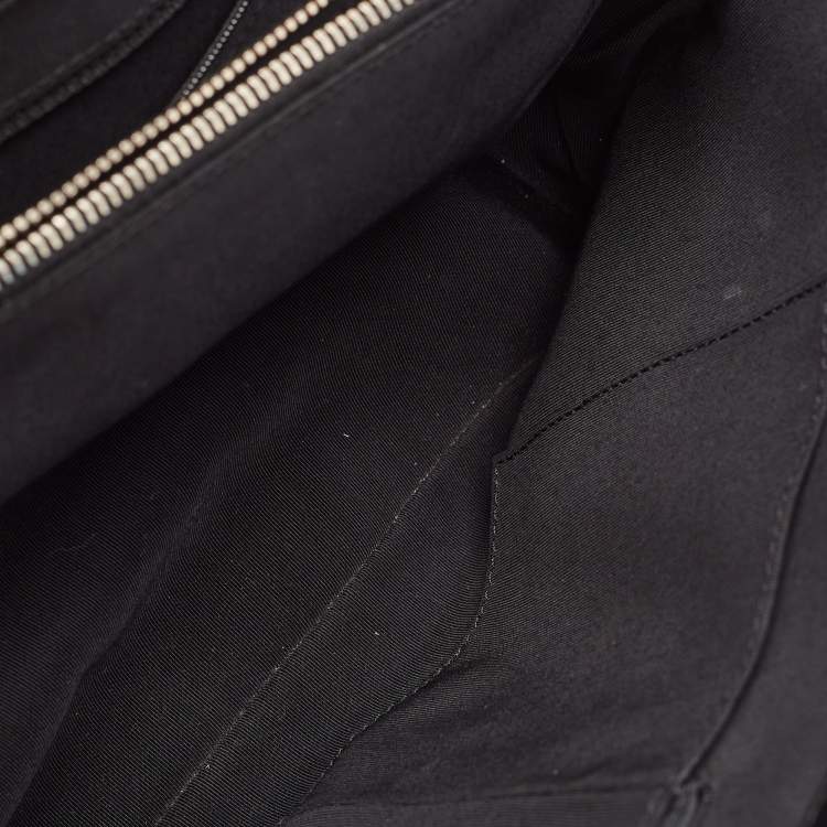 Chanel Black Quilted Patent Leather Large Shopper Tote