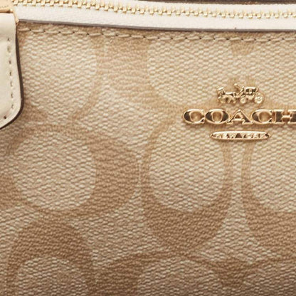 Coach Signature Double Zip Wristlet Pouch