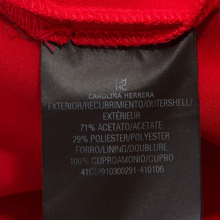 CH Carolina Herrera Red Crepe Ruffle Maxi Dress – Size S