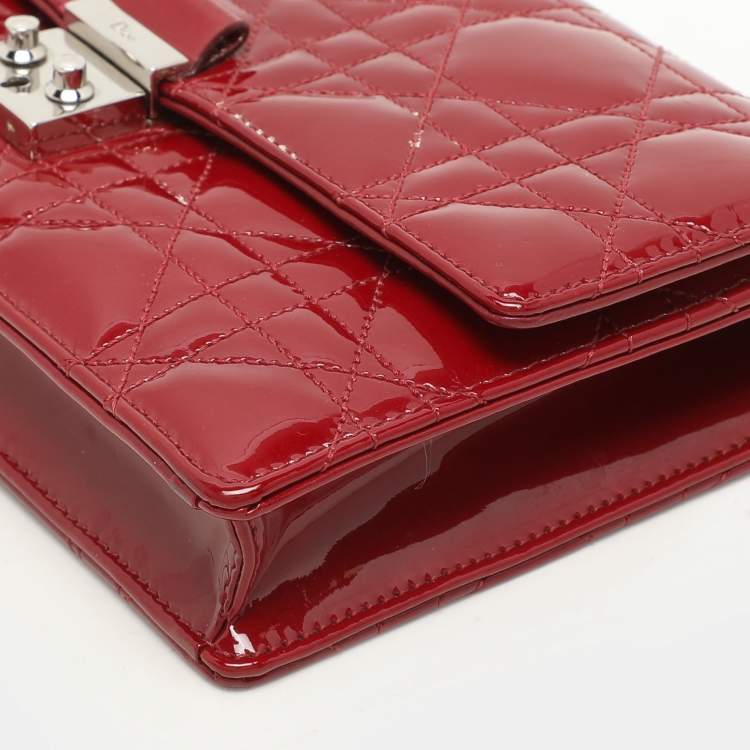 Dior Red Patent Leather Wallet