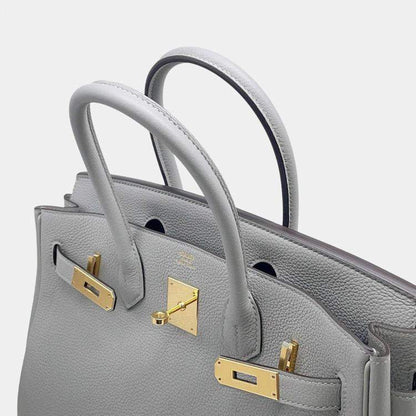 Hermès Birkin 30 Gris Mouette Togo Leather Bag with Gold Hardware