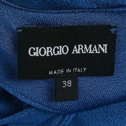 Giorgio Armani Blue Jersey Draped Midi Dress – Size S