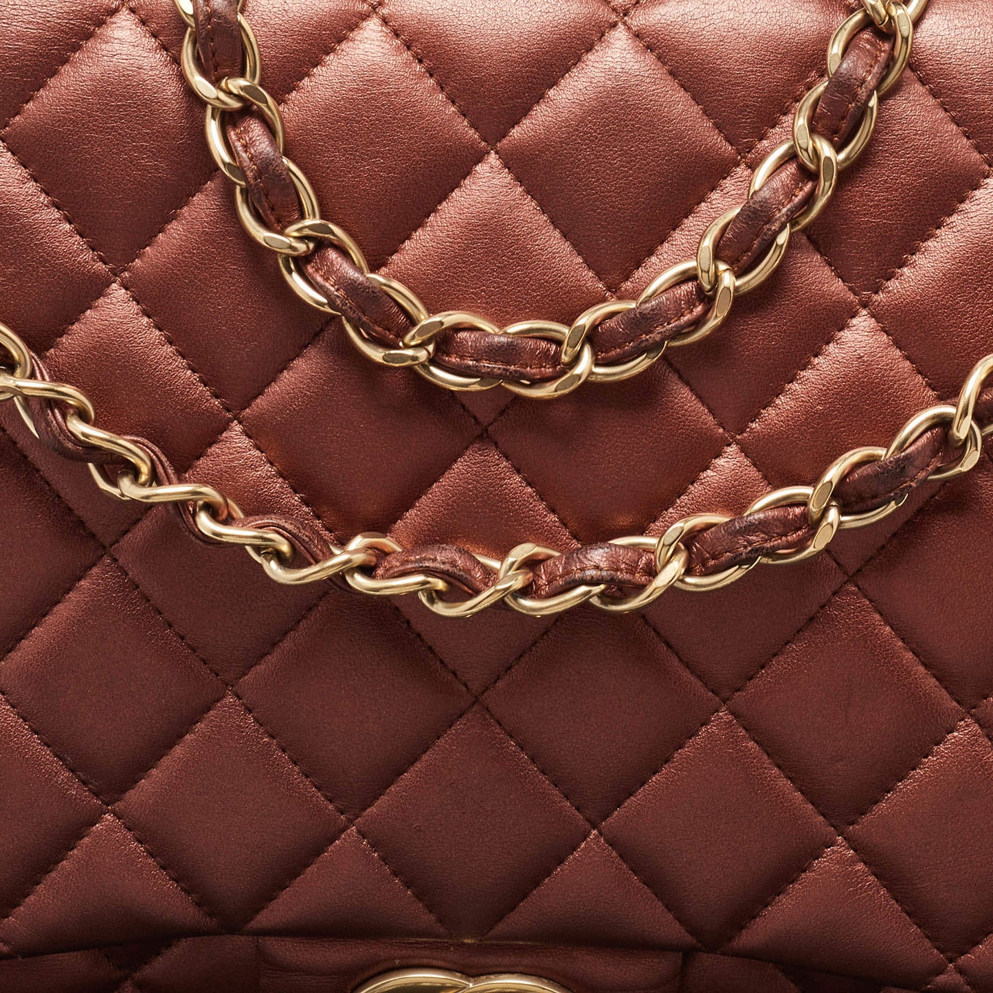 Chanel Copper Quilted Leather Maxi Classic Double Flap Bag – Rare Color