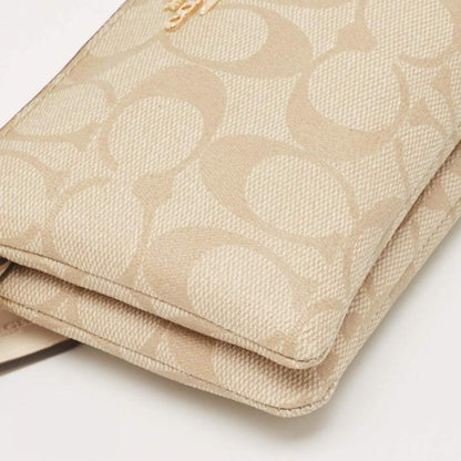 Coach Signature Double Zip Wristlet Pouch
