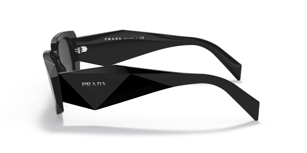 Prada Black SPR 17W Symbole Rectangle Sunglasses