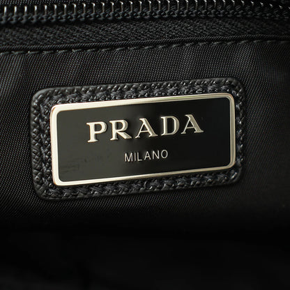 Prada Black Re-Nylon & Saffiano Leather Belt Bag