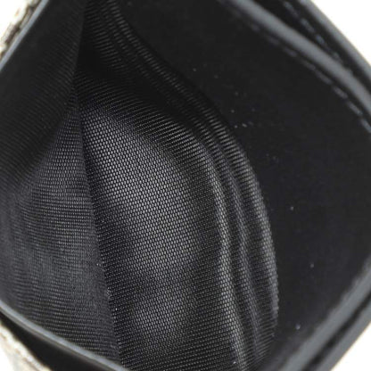 Gucci Black & Beige GG Supreme Canvas and Leather Card Holder