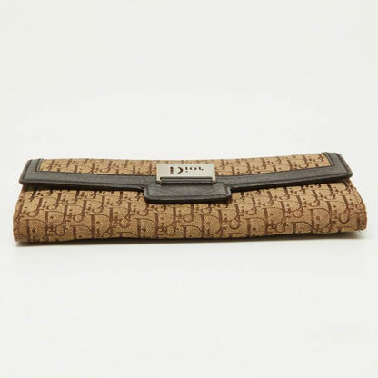 Dior Oblique Beige/Brown Leather  Wallet