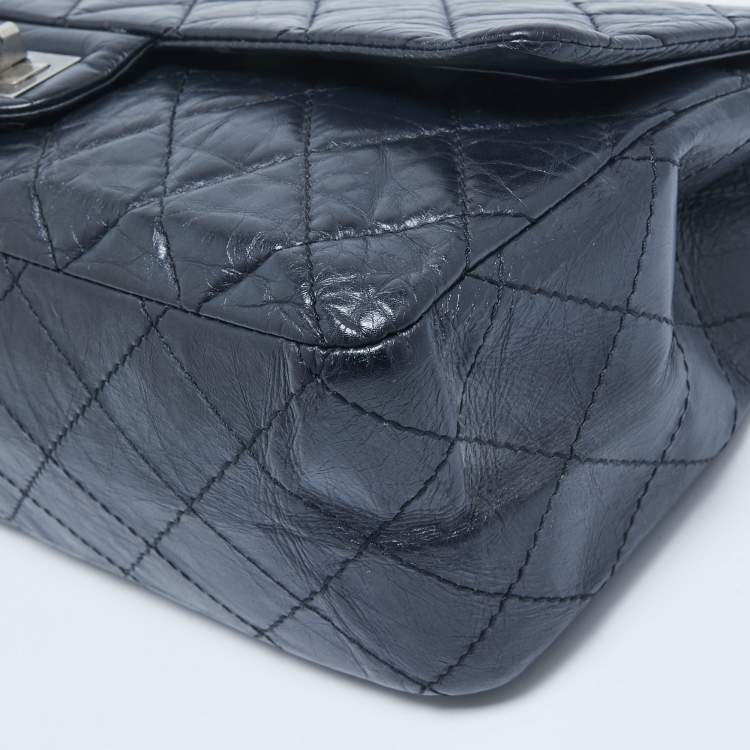 Chanel Navy Blue Quilted Aged Leather Reissue 2.55 Flap Bag