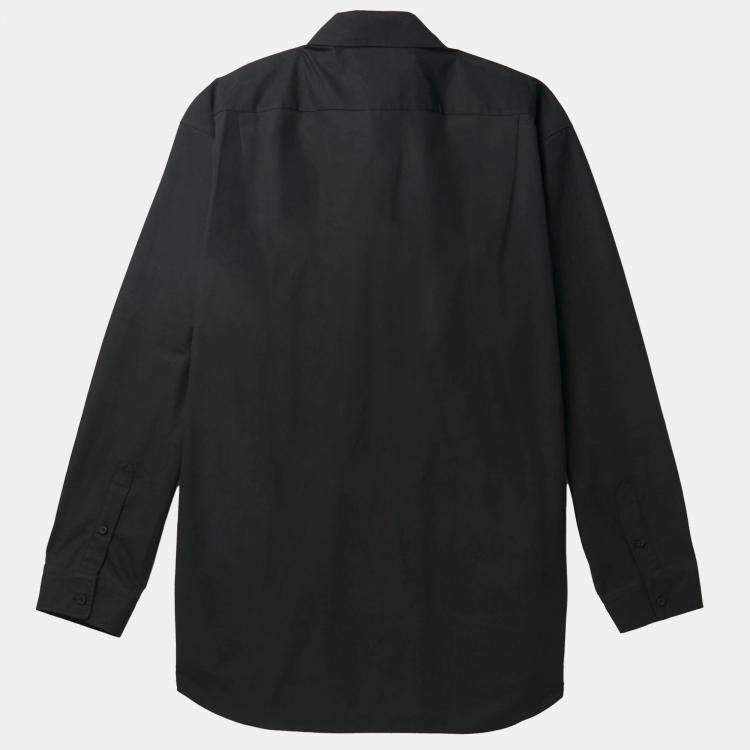 Balenciaga Black Logo Embroidered Oversized Shirt M