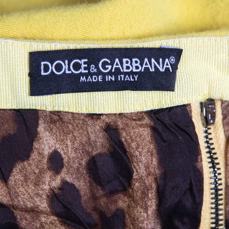 Dolce & Gabbana Yellow Wool Pencil Skirt – Size S