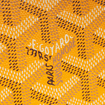 Goyard Yellow Goyardine Plumet Wallet Clutch Bag