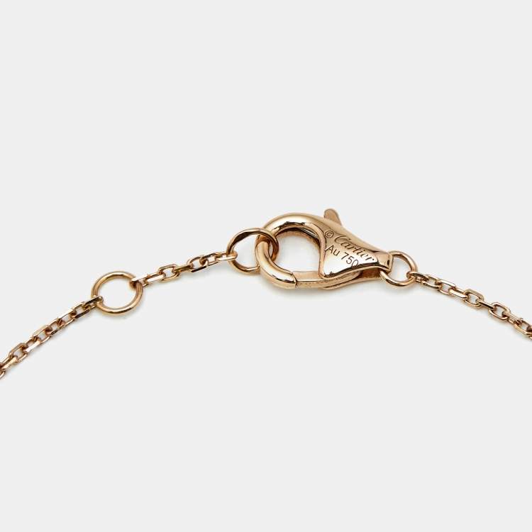 Cartier Amulette De Cartier Malachite Diamond 18k Rose Gold Bracelet